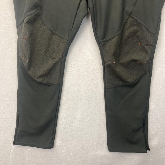 Gash Hao Fleece Lined Softshell Pants Mens 44x32 Black Snow Ski Reinforced Knees - Picture 6 of 16